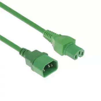 ACT Powercord C14 - C15 zaļš 2 m kabelis H05RN-F 250V 10A
