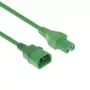 ACT Powercord C14 - C15 zaļš 2 m kabelis H05RN-F 250V 10A