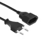 Powercord Euro vīrišķais - Euro sievišķais melns 0.2 m ACT AK5246