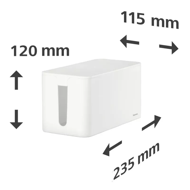 Hama Mini galda/grīdas kabeļu kārba balta