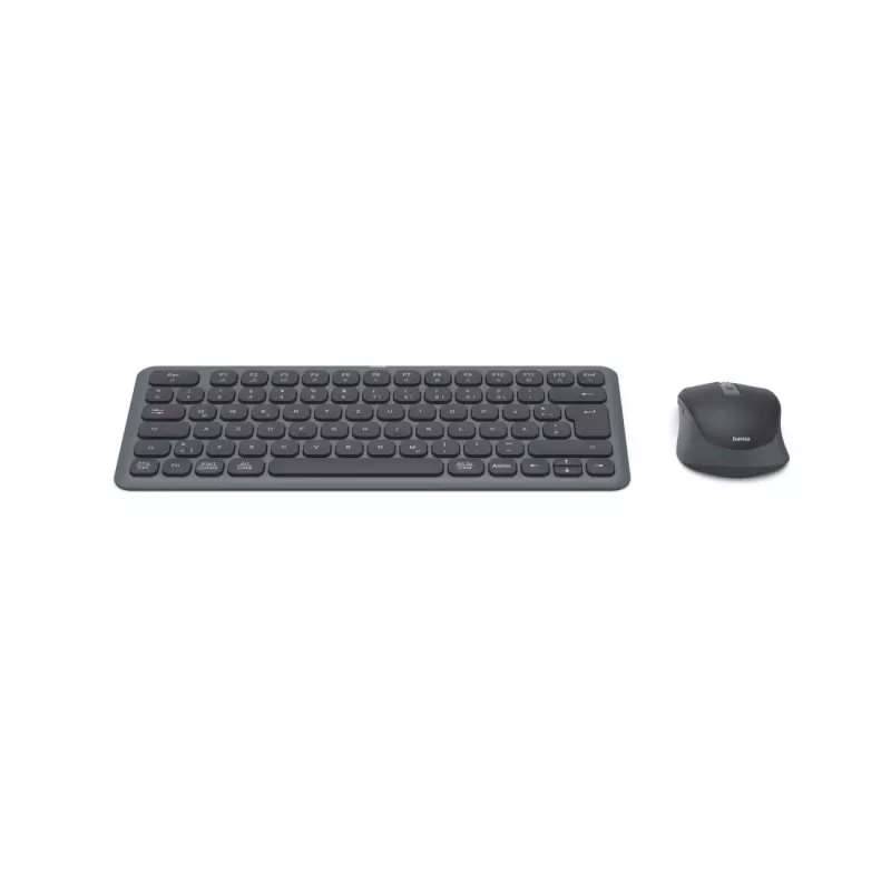 Hama WKM-500 tastatūra Pele iekļauta Mājai/Birojam RF Wireless + Bluetooth QWERTZ Vācu Melna