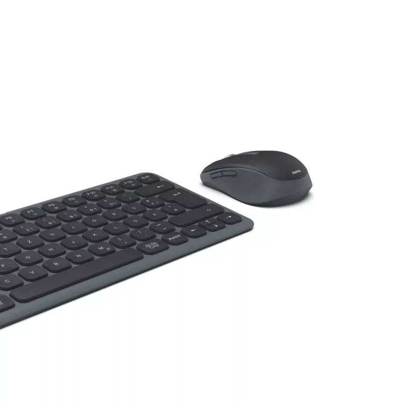 Hama WKM-500 tastatūra Pele iekļauta Mājai/Birojam RF Wireless + Bluetooth QWERTZ Vācu Melna