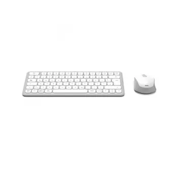 Hama WKM-500 tastatūra Pele iekļauta Mājai USB + RF bezvadu + Bluetooth QWERTZ vācu Pelēks, Balts