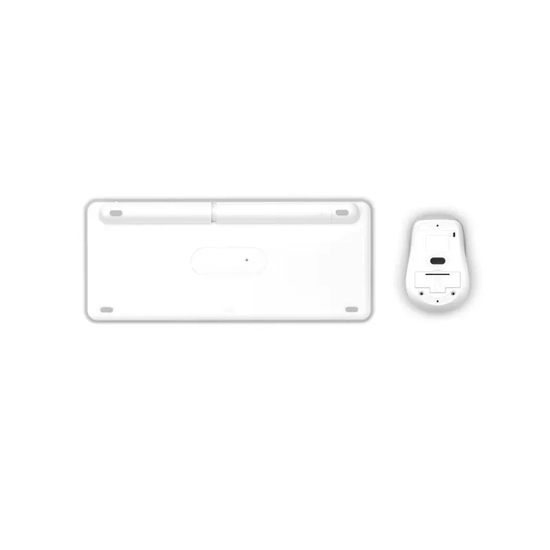 Hama WKM-500 tastatūra Pele iekļauta Mājai USB + RF bezvadu + Bluetooth QWERTZ vācu Pelēks, Balts
