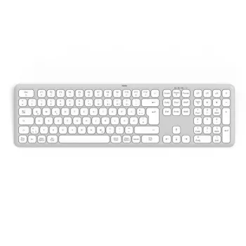 Hama WK-550 tastatūra mājām/birojam RF bezvadu + Bluetooth QWERTZ vācu pelēka, balta