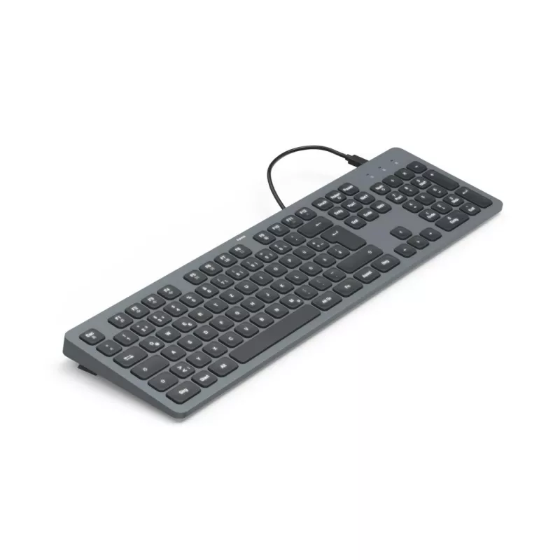 Hama CK-400 tastatūra mājām/birojam USB QWERTZ vācu Melna, Tumši pelēka
