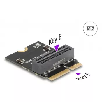 DeLOCK 64341 iekšējais M.2 adapteris resursdatora interfeiss M.2 vīrišķais Melns
