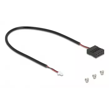 DeLOCK 64344 iekšējais M.2 adapteris, vīrišķā tipa, melns, 22x80x5 mm