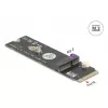 DeLOCK 64344 iekšējais M.2 adapteris, vīrišķā tipa, melns, 22x80x5 mm