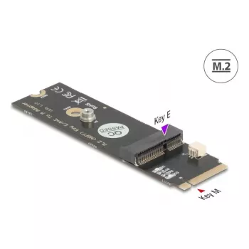 DeLOCK 64344 iekšējais M.2 adapteris, vīrišķā tipa, melns, 22x80x5 mm