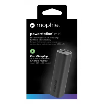 mophie Powerstation Mini 5000 mAh Melns