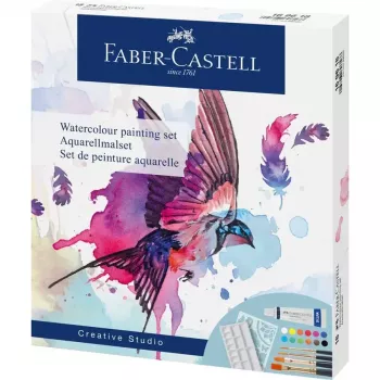 Akvareļu krāsu komplekts Faber-Castell Creative Studio 18 gab. Daudzkrāsains