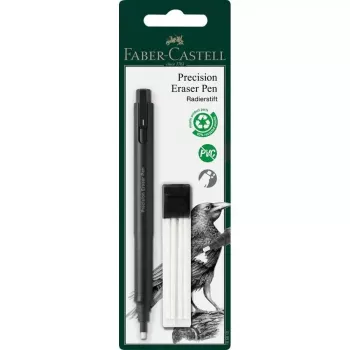 Dzēšgumijas pildspalva Faber-Castell Precision Pen dzēšgumija Plastmasa Melna, 1 gab.