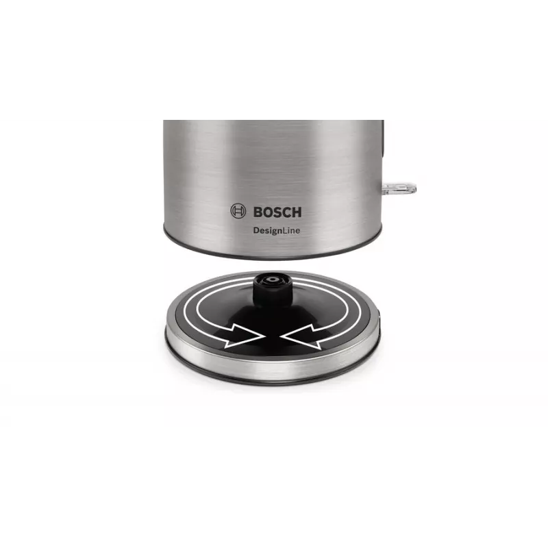 Bosch TWK5P480 elektriskā tējkanna 1,7 L 2400 W melna, nerūsējošais tērauds