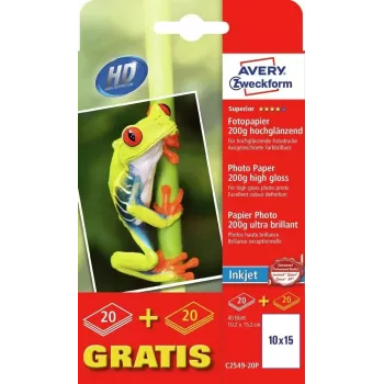 Avery C2549-20P High-gloss fotopapīrs