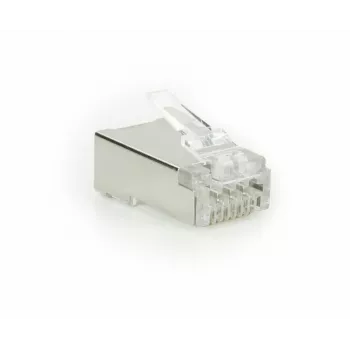ACT CAT6A caurlaides ekranēts modulārs RJ45 savienotājs Zelta kontakti Sudraba Caurspīdīgs