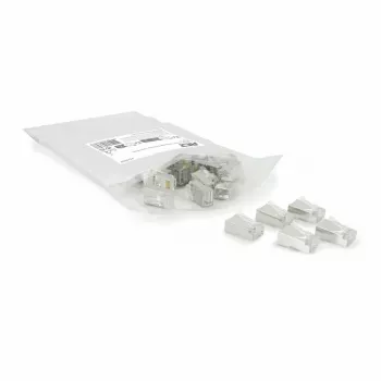 ACT CAT6A caurlaides ekranēts modulārs RJ45 savienotājs Zelta kontakti Sudraba Caurspīdīgs