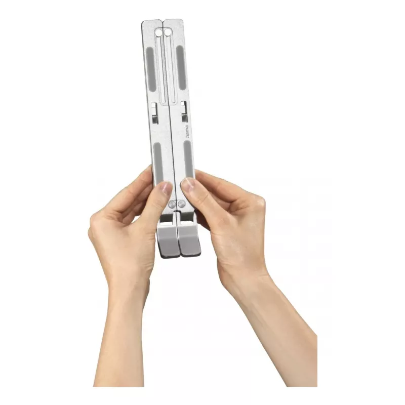 Hama Aluminium klēpjdatora statīvs, sudraba krāsā, 39,6 cm (15,6 collas)