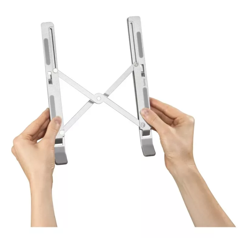 Hama Aluminium klēpjdatora statīvs, sudraba krāsā, 39,6 cm (15,6 collas)