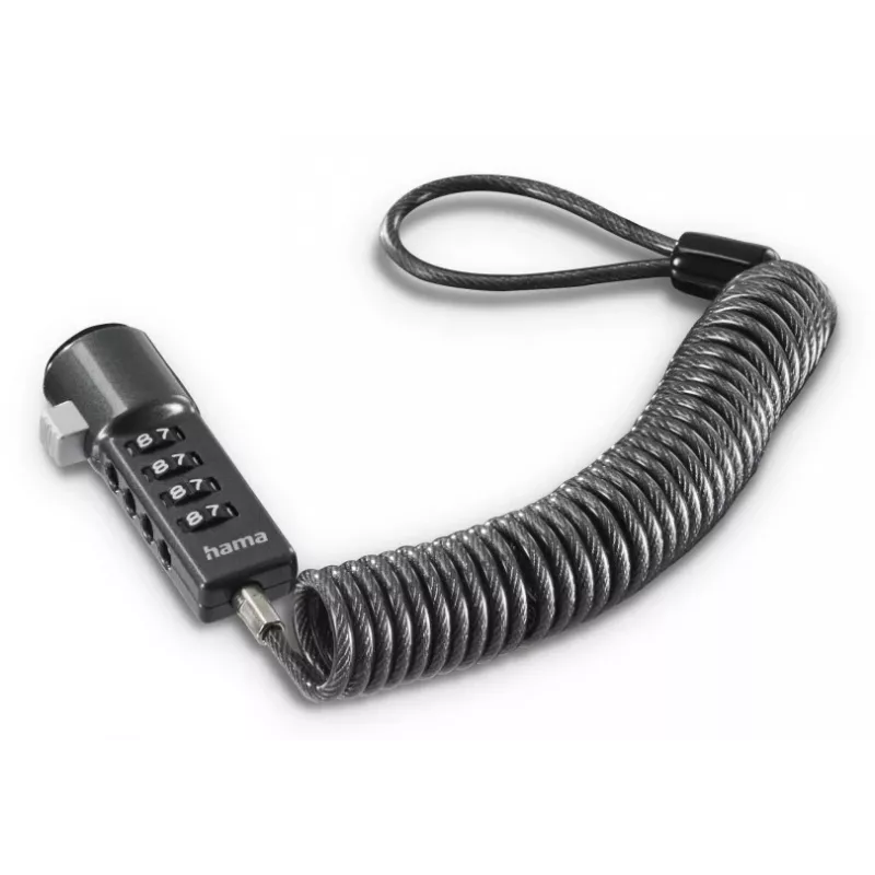 Hama Portable kabeļa slēdzene Antracīta 2 m