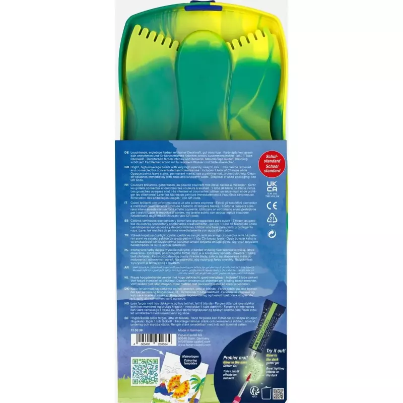 Faber-Castell 125036 krāsu kastīte, dažādas krāsas, cieta, daudzkrāsaina