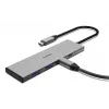 Hama 00200147 saskarnes centrmezgls USB Type-C 10000 Mbit/s Pelēks