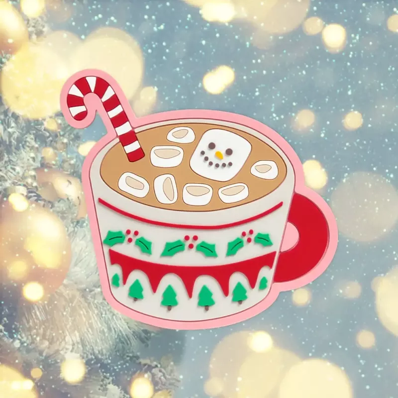 Nozīmīte LAUT MAGMOJI SILLY Snowman Chocolate Christmas Edition — daudzkrāsu PVC un silikons, 1 gab.