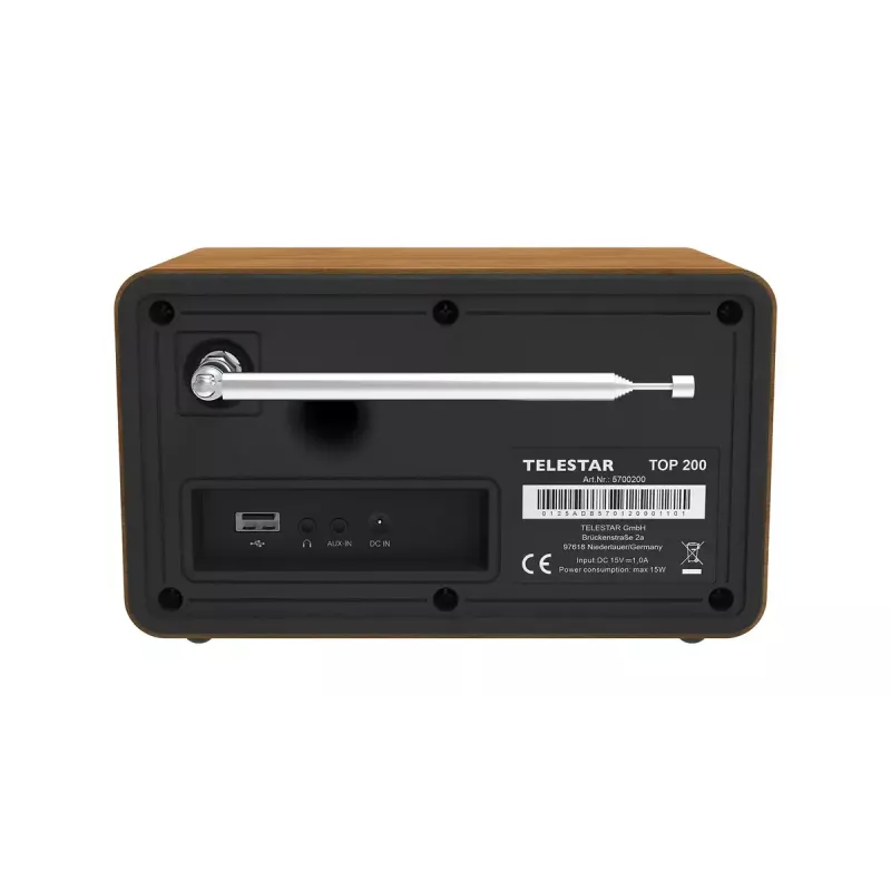 Interneta radio Imperial Telestar 5701200 — Digitālais uztvērējs, DAB+ FM, 10 W, 2,4 collu TFT, koka krāsa
