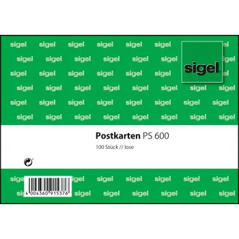 Indeksa kartīte Sigel PS600 zaļa balta 100 gab.
