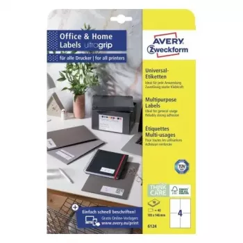 Pašlīmējošā etiķete Taisnstūris Avery 6124