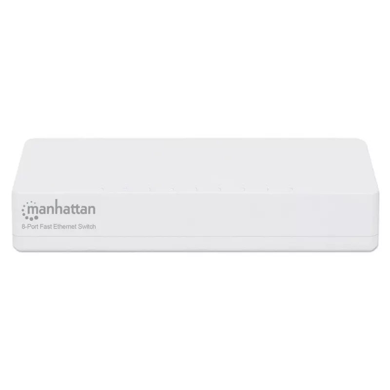 Manhattan 8 portu Fast Ethernet slēdzis, plastmasas, trīs gadu garantija, kastē