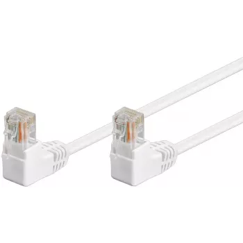 Patch vads Goobay CAT 5e 2x 90° leņķveida U/UTP Balts 10 m