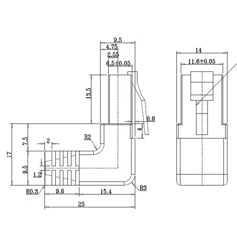 komutācijas kabelis Goobay CAT 5e 2x 90° leņķveida U/UTP Melns 3m