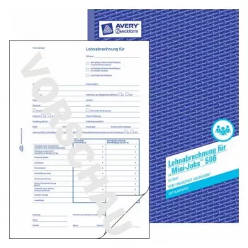 Administrācijas grāmata Avery 506 zila balta