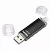 Hama Laeta Twin USB zibatmiņa, USB 3.0, 128 GB, 40 MB/s, melna