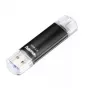 Hama Laeta Twin USB zibatmiņa, USB 3.0, 128 GB, 40 MB/s, melna