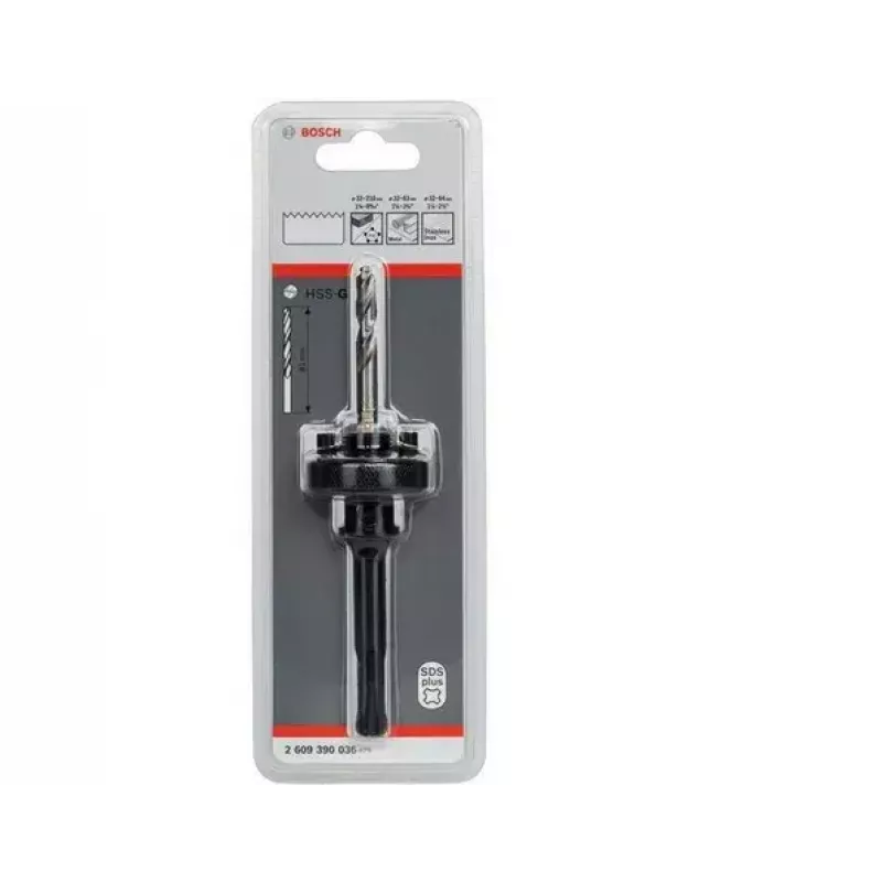 Caurumzāģa adapteris Bosch 2609390036 SDS-plus kāts Melns HSS-G