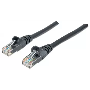 Intellinet tīkla komutācijas kabelis, Cat6, 20 m, melns, CCA, U/UTP, PVC, RJ45, zeltīti kontakti, bez aizķeršanās, ar pārvalku, mūža garantija