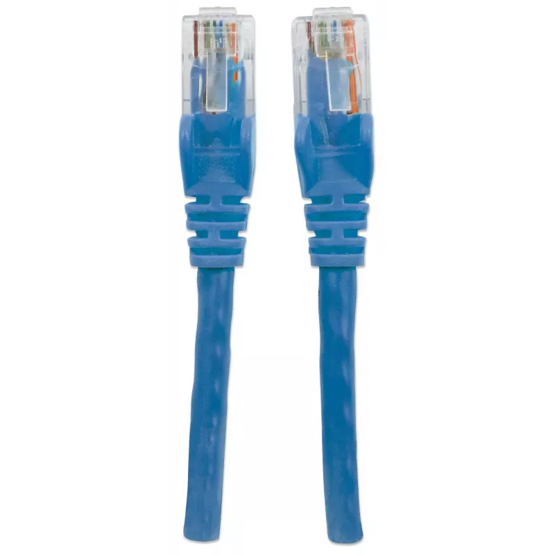 Intellinet tīkla savienotājkabelis, Cat6, 20 m, zils, CCA, U/UTP, PVC, RJ45, apzeltīti kontakti, aizķeršanās novēršana, aizsarguzmava, mūža garantija