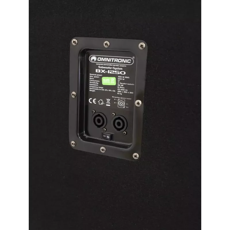 Aktīvais zemfrekvences skaļrunis Omnitronic BX-1250