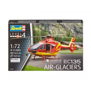Revell 04986 Airbus Helicopters EC135 Air-Glaciers helikoptera saliekamais modelis, 1:72, plastmasas