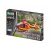 Rotorcraft model REVELL EC135 Air-Glaciers montāžas komplekts, mērogs 1:72, garums 143 mm, rotora Ø 140 mm