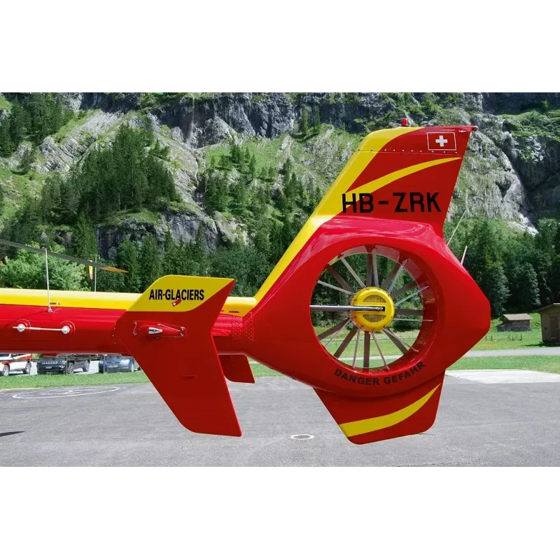 Rotorcraft model REVELL EC135 Air-Glaciers montāžas komplekts, mērogs 1:72, garums 143 mm, rotora Ø 140 mm