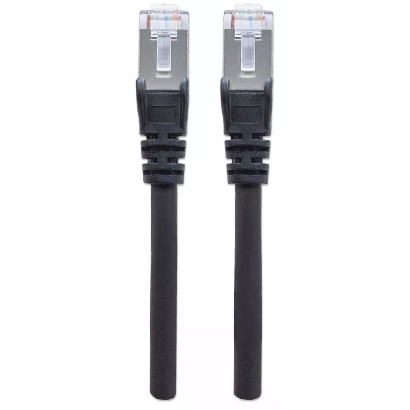Intellinet tīkls komutācijas kabelis, Cat7 kabelis/Cat6A Plugs, 10m, Melns, Copper, S/FTP, LSOH / LSZH, PVC, RJ45, Gold Plated Contacts, Snagless, Booted, Lifetime Warranty