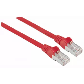 Intellinet tīkla komutācijas kabelis, Cat7 kabelis/Cat6A spraudņi, 15 m, sarkans, varš, S/FTP, LSOH / LSZH, PVC, RJ45, zeltīti kontakti, bez aizķeršanās, ar aizsargvāciņu, mūža garantija