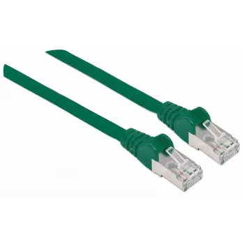 Intellinet tīkla savienojuma vads, Cat7 kabelis/Cat6A spraudņi, 20 m, zaļš, varš, S/FTP, LSOH / LSZH, PVC, RJ45, apzeltīti kontakti, bez aizķeršanās, ar uzmavu, mūža garantija