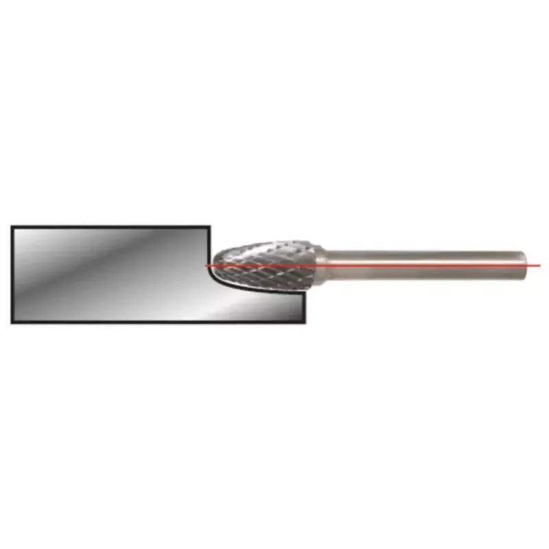 Rotējošā frēze KS Tools 515.3261 Metāla Ovāla 3 mm čugunam un plastmasai