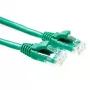 ACT zaļa 2 metru U/UTP CAT5E komutācijas kabelis, komponentu līmeņa ar RJ45 savienotājiem
