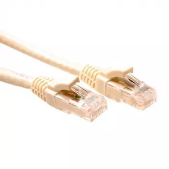 ACT 1 metra U/UTP CAT6 ielāpu vads komponenta līmenī ar RJ45 savienotājiem, ziloņkaula krāsā