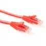 ACT sarkans 1 metrs U/UTP CAT6 komutācijas kabelis komponentu līmenī ar RJ45 savienotājiem